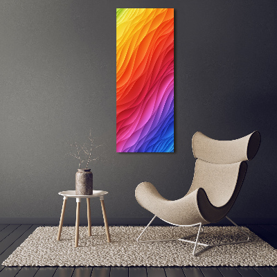 Large canvas wall art Colorful waves