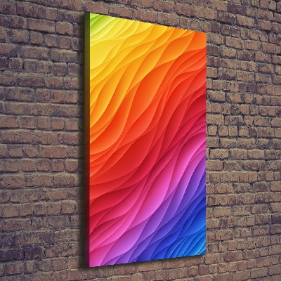 Large canvas wall art Colorful waves