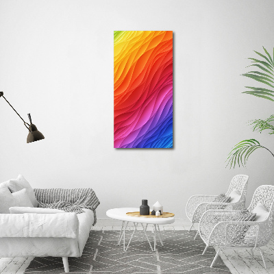 Large canvas wall art Colorful waves