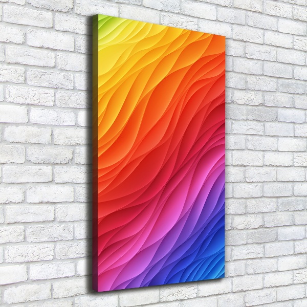 Large canvas wall art Colorful waves