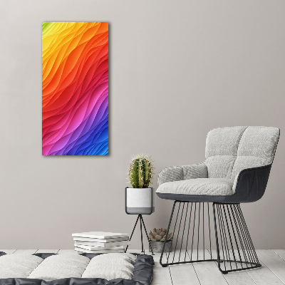 Large canvas wall art Colorful waves