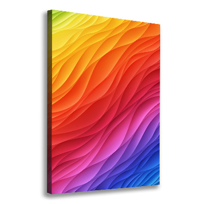 Large canvas wall art Colorful waves