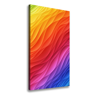 Large canvas wall art Colorful waves