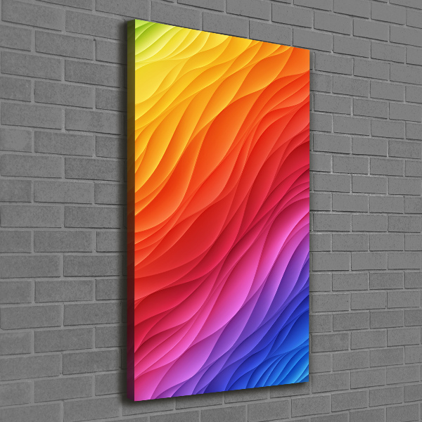 Large canvas wall art Colorful waves