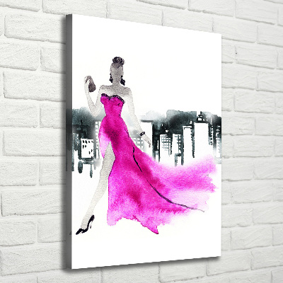 Wall art canvas large Fashion illustration