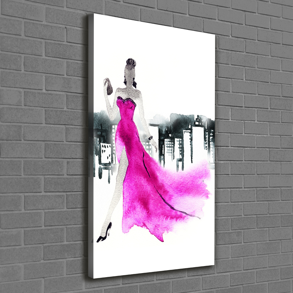 Wall art canvas large Fashion illustration