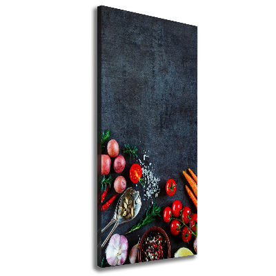 Canvas print Vegetables and spices