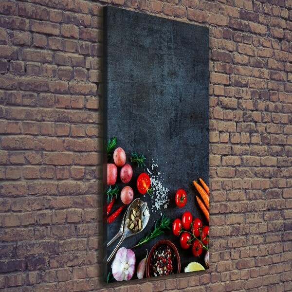 Canvas print Vegetables and spices