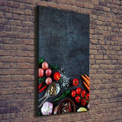 Canvas print Vegetables and spices