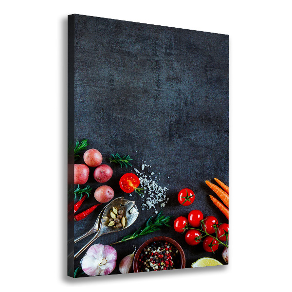 Canvas print Vegetables and spices