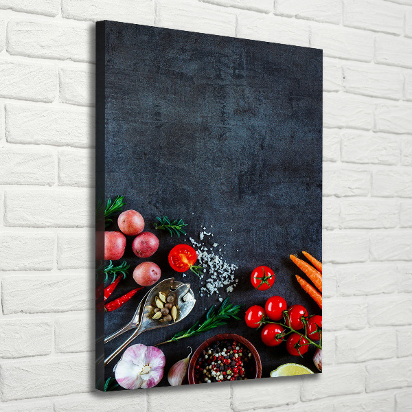 Canvas print Vegetables and spices