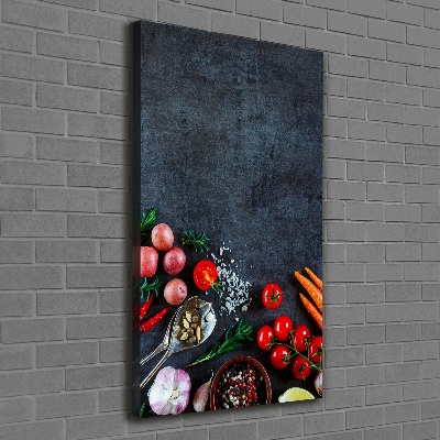 Canvas print Vegetables and spices