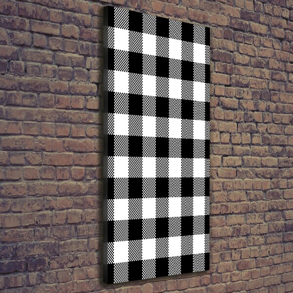 Canvas wall art Black and white grille