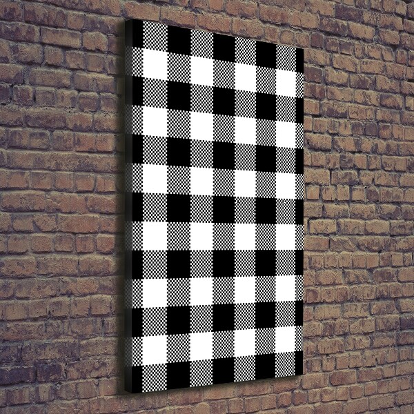 Canvas wall art Black and white grille