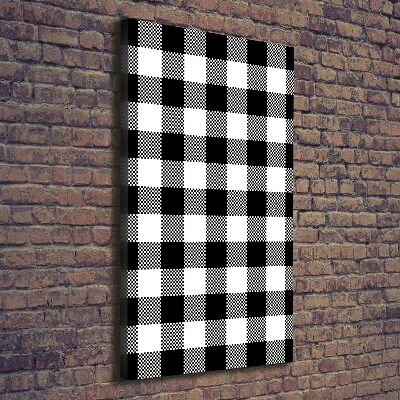 Canvas wall art Black and white grille