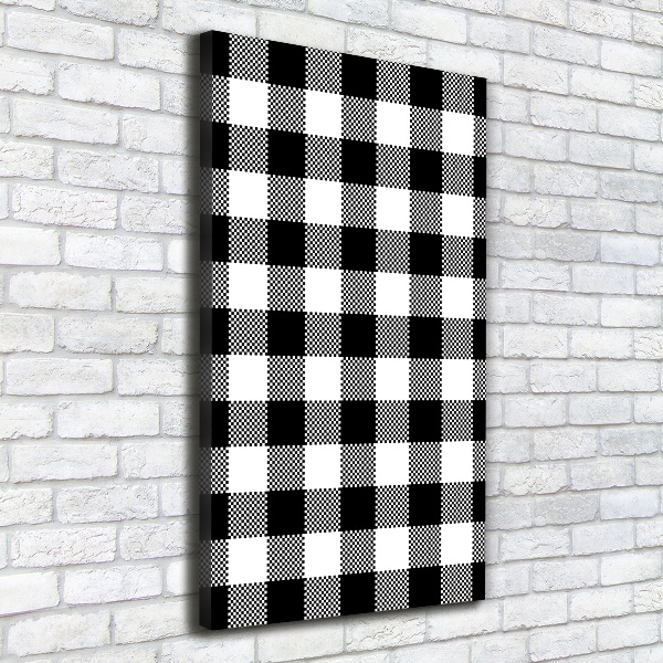 Canvas wall art Black and white grille