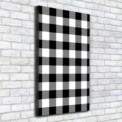 Canvas wall art Black and white grille