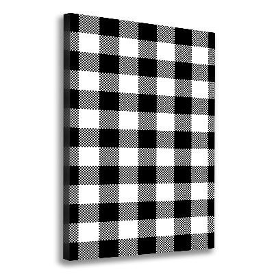 Canvas wall art Black and white grille