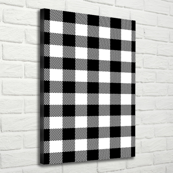 Canvas wall art Black and white grille