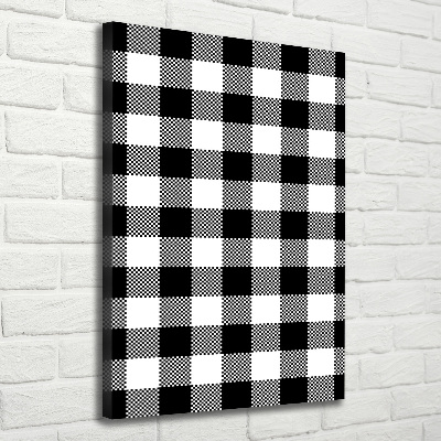 Canvas wall art Black and white grille