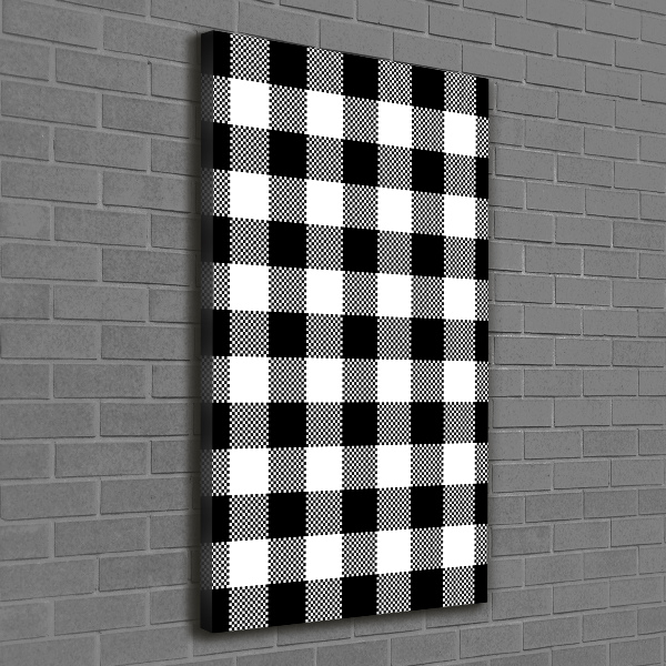 Canvas wall art Black and white grille