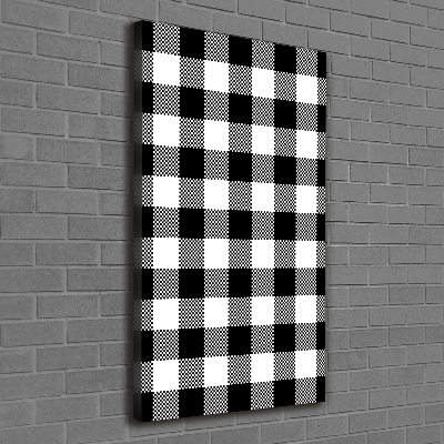 Canvas wall art Black and white grille