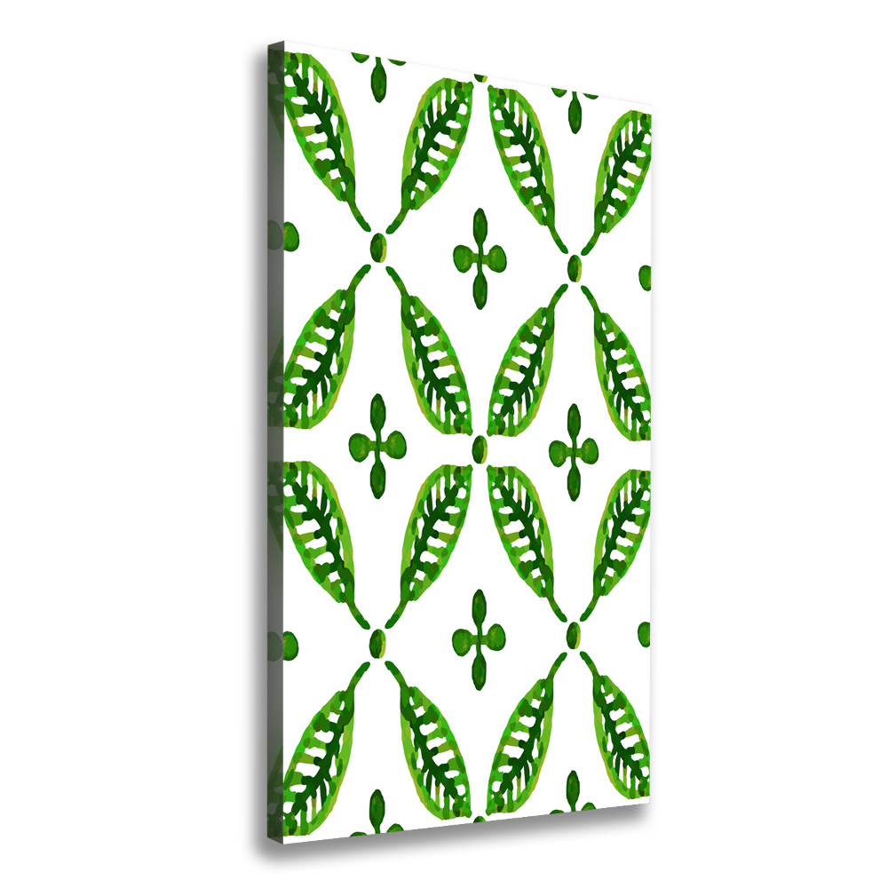 Wall canvas art Green leaves