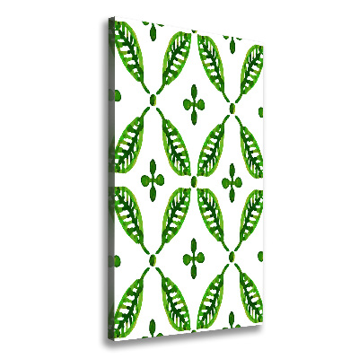 Wall canvas art Green leaves