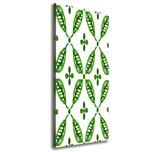 Wall canvas art Green leaves