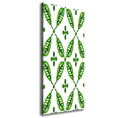 Wall canvas art Green leaves