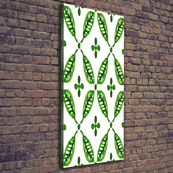 Wall canvas art Green leaves