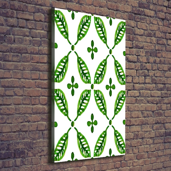 Wall canvas art Green leaves