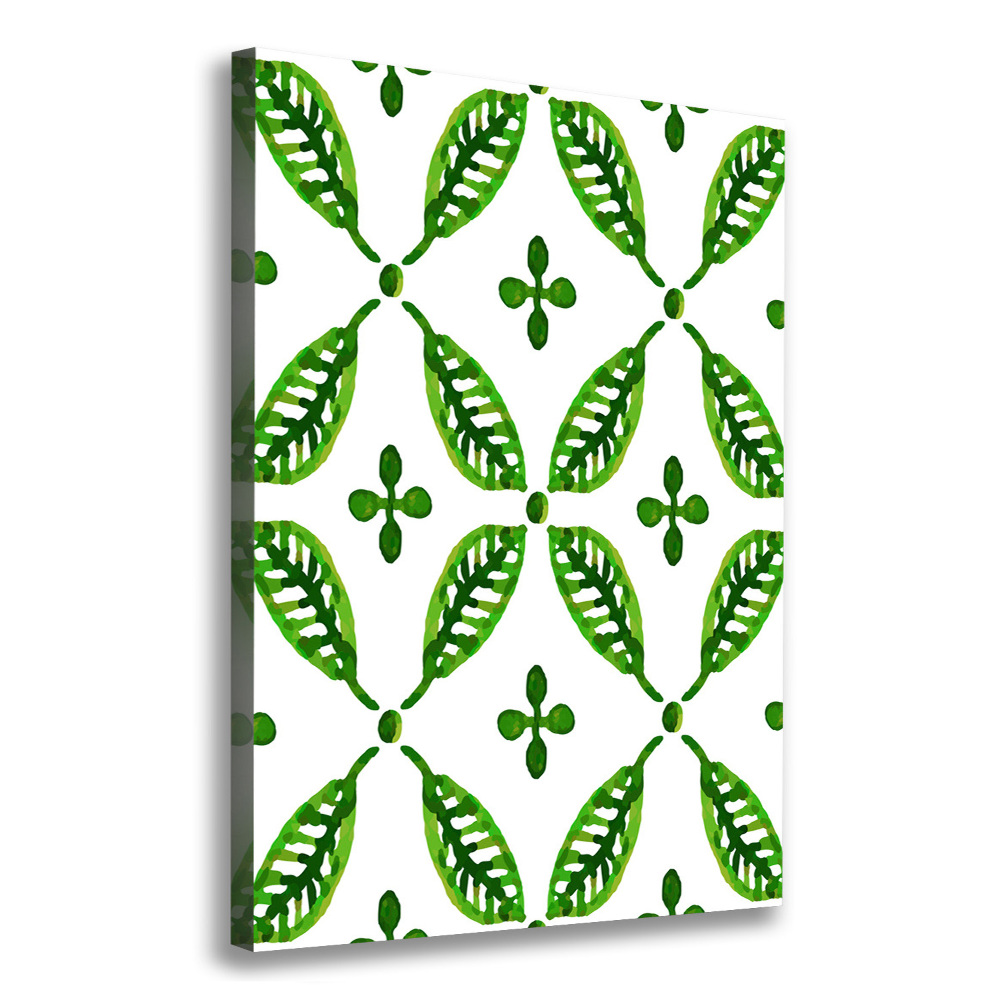 Wall canvas art Green leaves