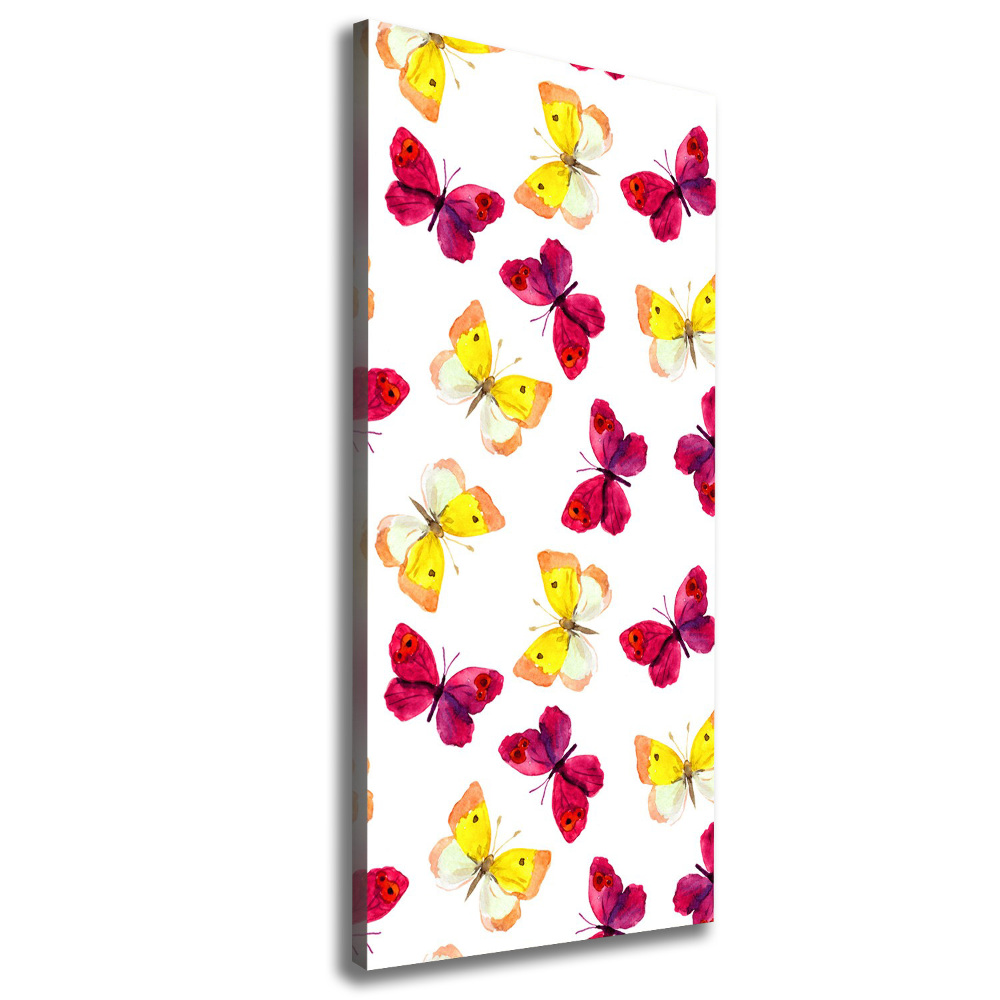 Large canvas wall art Colorful butterflies