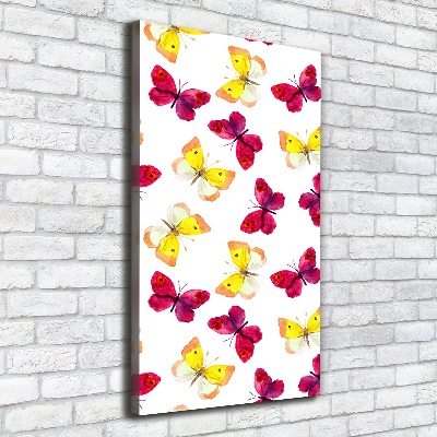 Large canvas wall art Colorful butterflies