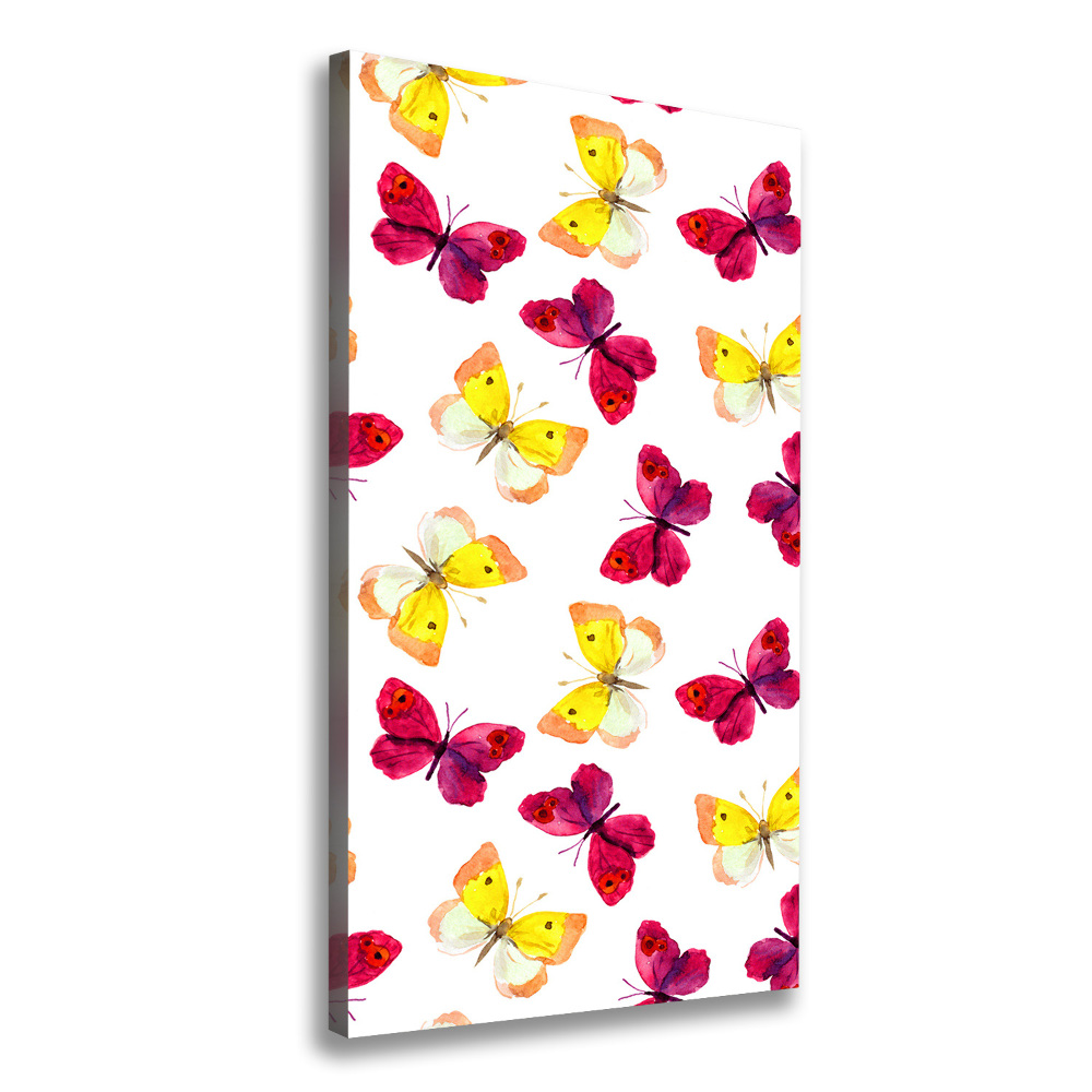 Large canvas wall art Colorful butterflies