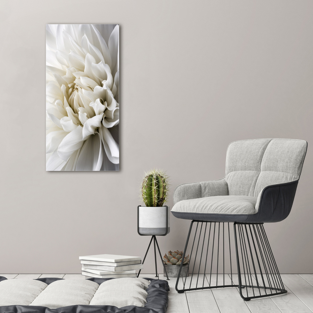 Canvas wall art White Dalia