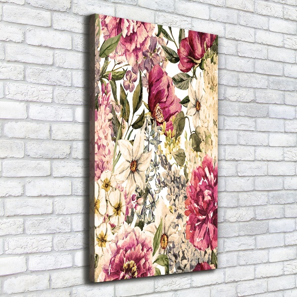 Picture canvas print Floral pattern