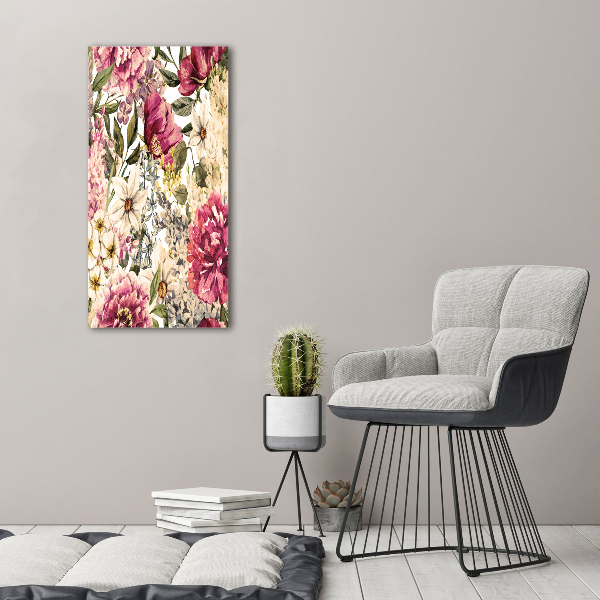 Picture canvas print Floral pattern