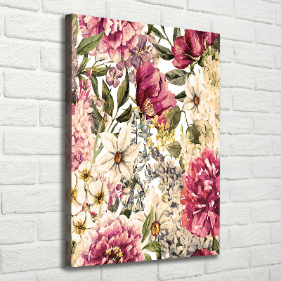 Picture canvas print Floral pattern