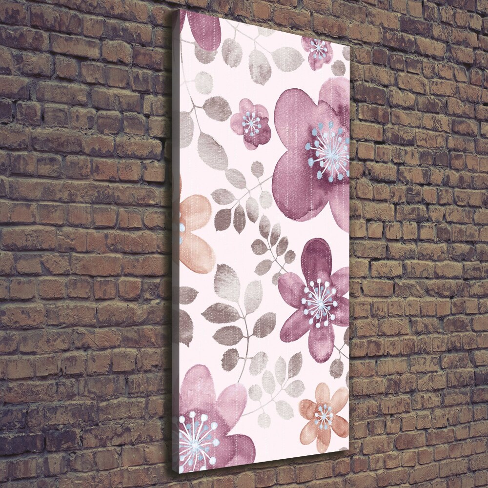 Wall canvas art Floral pattern