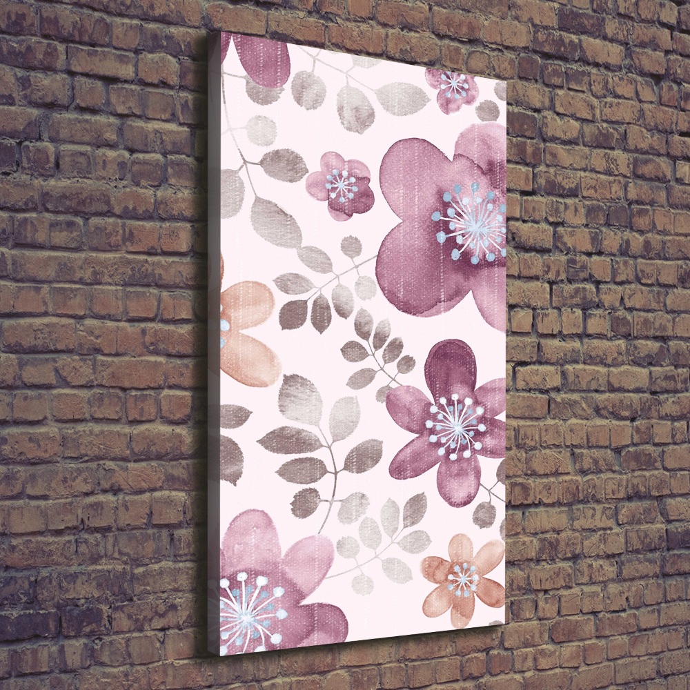 Wall canvas art Floral pattern