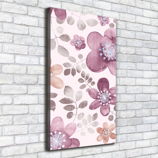 Wall canvas art Floral pattern