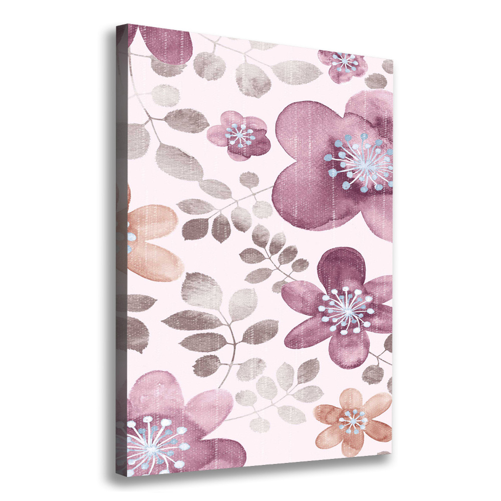 Wall canvas art Floral pattern