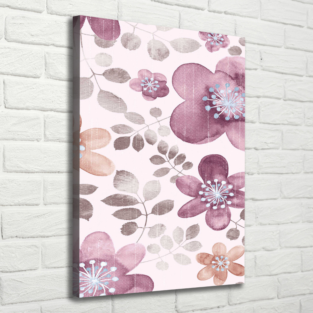 Wall canvas art Floral pattern