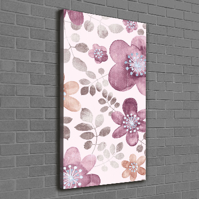 Wall canvas art Floral pattern