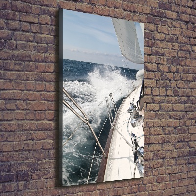 Large canvas wall art Yacht at sea