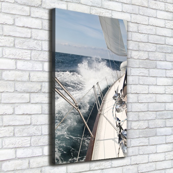 Large canvas wall art Yacht at sea