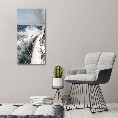 Large canvas wall art Yacht at sea