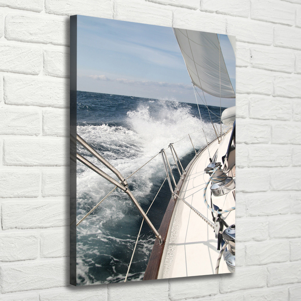 Large canvas wall art Yacht at sea